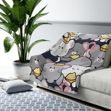 Load image into Gallery viewer, Mice With Cheese Sherpa Fleece Blanket