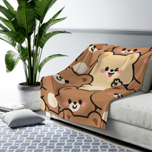 Load image into Gallery viewer, Bear Cuteness Sherpa Fleece Blanket