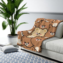 Load image into Gallery viewer, Bear Cuteness Sherpa Fleece Blanket