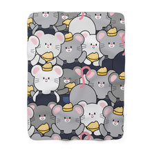 Load image into Gallery viewer, Mice With Cheese Sherpa Fleece Blanket
