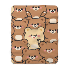 Load image into Gallery viewer, Bear Cuteness Sherpa Fleece Blanket