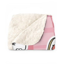 Load image into Gallery viewer, Bunnies And Strawberries Sherpa Fleece Blanket
