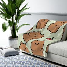 Load image into Gallery viewer, Cherries And Bears Sherpa Fleece Blanket