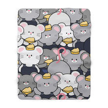 Load image into Gallery viewer, Mice With Cheese Sherpa Fleece Blanket