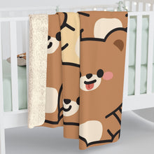 Load image into Gallery viewer, Bear Cuteness Sherpa Fleece Blanket