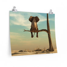 Load image into Gallery viewer, Elephant Sits On Tree Branch - Poster Art