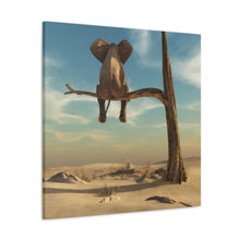 Load image into Gallery viewer, Elephant Sits On Tree Branch - Wrapped Canvas Art