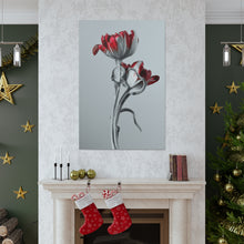 Load image into Gallery viewer, Red And Grey Tulips - Wrapped Canvas Art