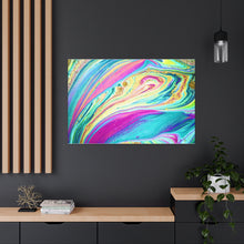 Load image into Gallery viewer, Rainbow Marble Swirls - Wrapped Canvas Art