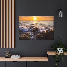 Load image into Gallery viewer, Waves Crashing On Rocks - Wrapped Canvas Art