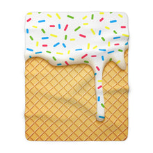 Load image into Gallery viewer, Ice Cream Cone - Sherpa Fleece Blanket