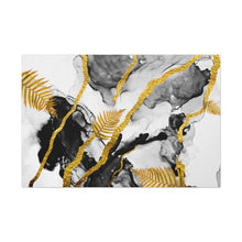Load image into Gallery viewer, Gold Leaves And Lines - Wrapped Canvas Art