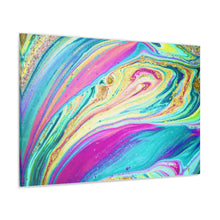 Load image into Gallery viewer, Rainbow Marble Swirls - Wrapped Canvas Art