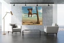 Load image into Gallery viewer, Elephant Sits On Tree Branch - Wrapped Canvas Art