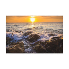 Load image into Gallery viewer, Waves Crashing On Rocks - Wrapped Canvas Art