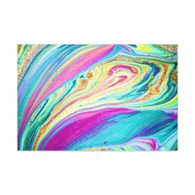 Load image into Gallery viewer, Rainbow Marble Swirls - Wrapped Canvas Art