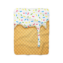 Load image into Gallery viewer, Ice Cream Cone - Sherpa Fleece Blanket