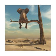 Load image into Gallery viewer, Elephant Sits On Tree Branch - Wrapped Canvas Art