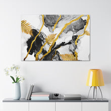 Load image into Gallery viewer, Gold Leaves And Lines - Wrapped Canvas Art