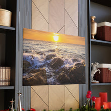 Load image into Gallery viewer, Waves Crashing On Rocks - Wrapped Canvas Art
