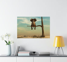 Load image into Gallery viewer, Elephant Sits On Tree Branch - Poster Art

