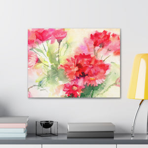 Watercolor Chrysanthemum - Wrapped Canvas Art