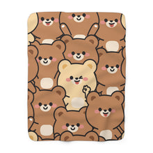Load image into Gallery viewer, Bear Cuteness Sherpa Fleece Blanket
