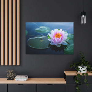 Lotus Flower And Lily Pads - Wrapped Canvas Art
