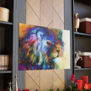 Cosmic Lion - Wrapped Canvas Art