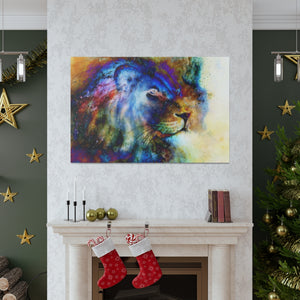 Cosmic Lion - Wrapped Canvas Art