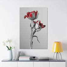 Load image into Gallery viewer, Red And Grey Tulips - Wrapped Canvas Art
