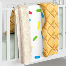 Load image into Gallery viewer, Ice Cream Cone - Sherpa Fleece Blanket
