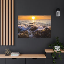 Load image into Gallery viewer, Waves Crashing On Rocks - Wrapped Canvas Art
