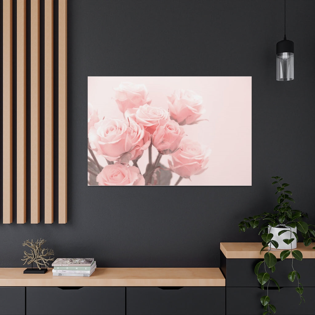 Pink Roses - Wrapped Canvas Art