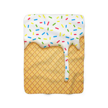 Load image into Gallery viewer, Ice Cream Cone - Sherpa Fleece Blanket
