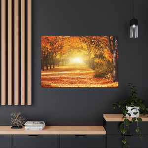 Autumn Road - Wrapped Canvas Art