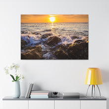 Load image into Gallery viewer, Waves Crashing On Rocks - Wrapped Canvas Art
