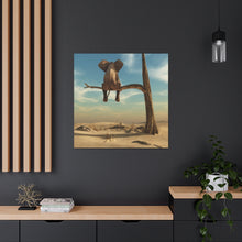 Load image into Gallery viewer, Elephant Sits On Tree Branch - Wrapped Canvas Art
